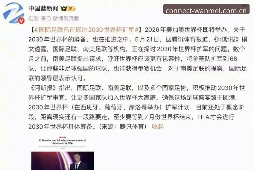 2030世界杯扩军至66队深度剖析：中国男足的机遇与挑战